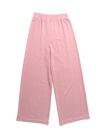 French Terry Wide Leg Pant Mauve Orchid Pink