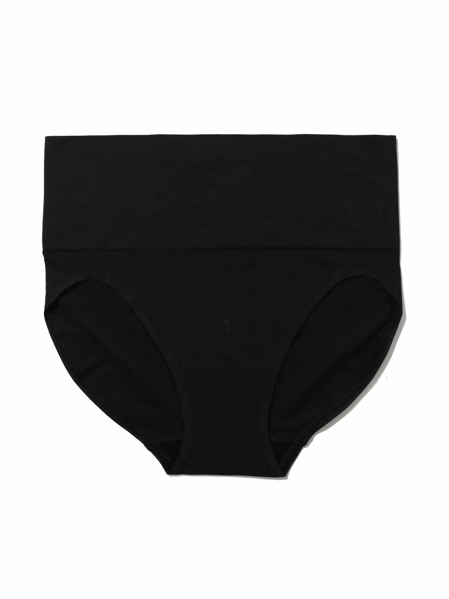 HANKY PANKY BODY™ Black French Brief - Flat Lay Front View, High-Waisted Full Coverage | Hanky Panky