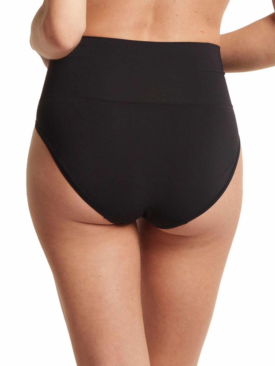 HANKY PANKY BODY™ Black French Brief - Back On-Model, Smoothing High-Rise Coverage | Hanky Panky
