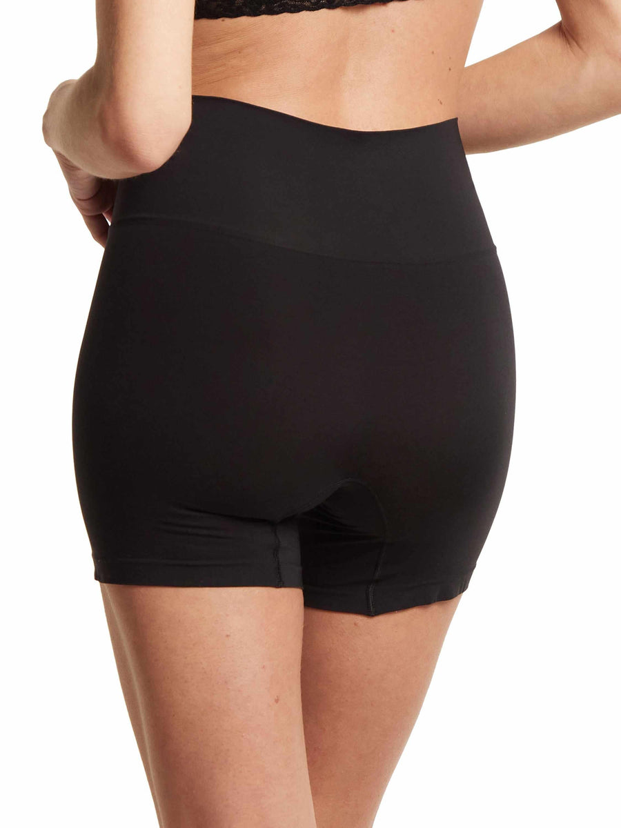 HANKY PANKY BODY™ High Rise Bike Short Black - Back On Model, Smoothing Waistband | Hanky Panky