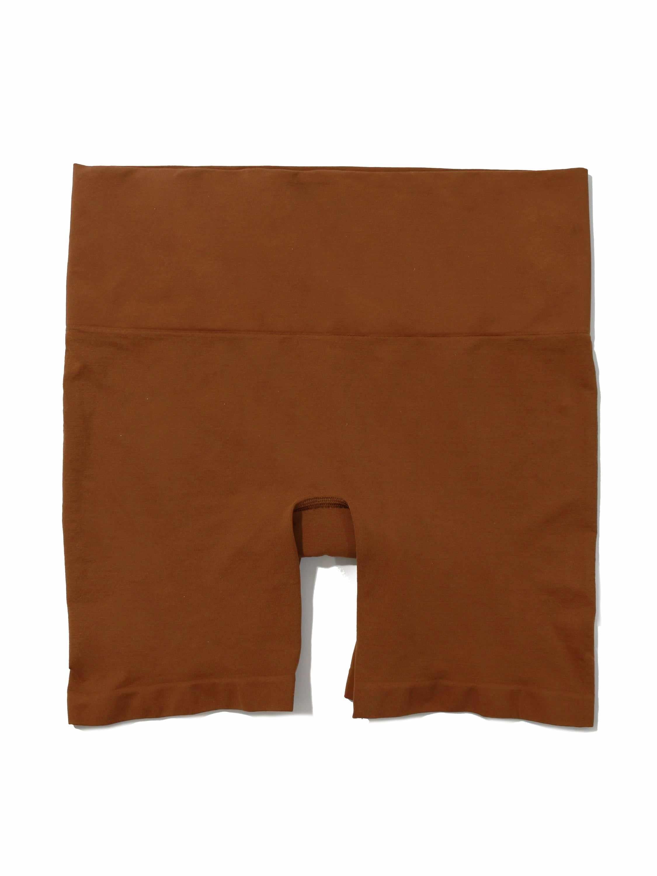 Macchiato Brown HANKY PANKY BODY™ High Rise Bike Short - Flat Lay, Seamless Smooth Fabric | Hanky Panky