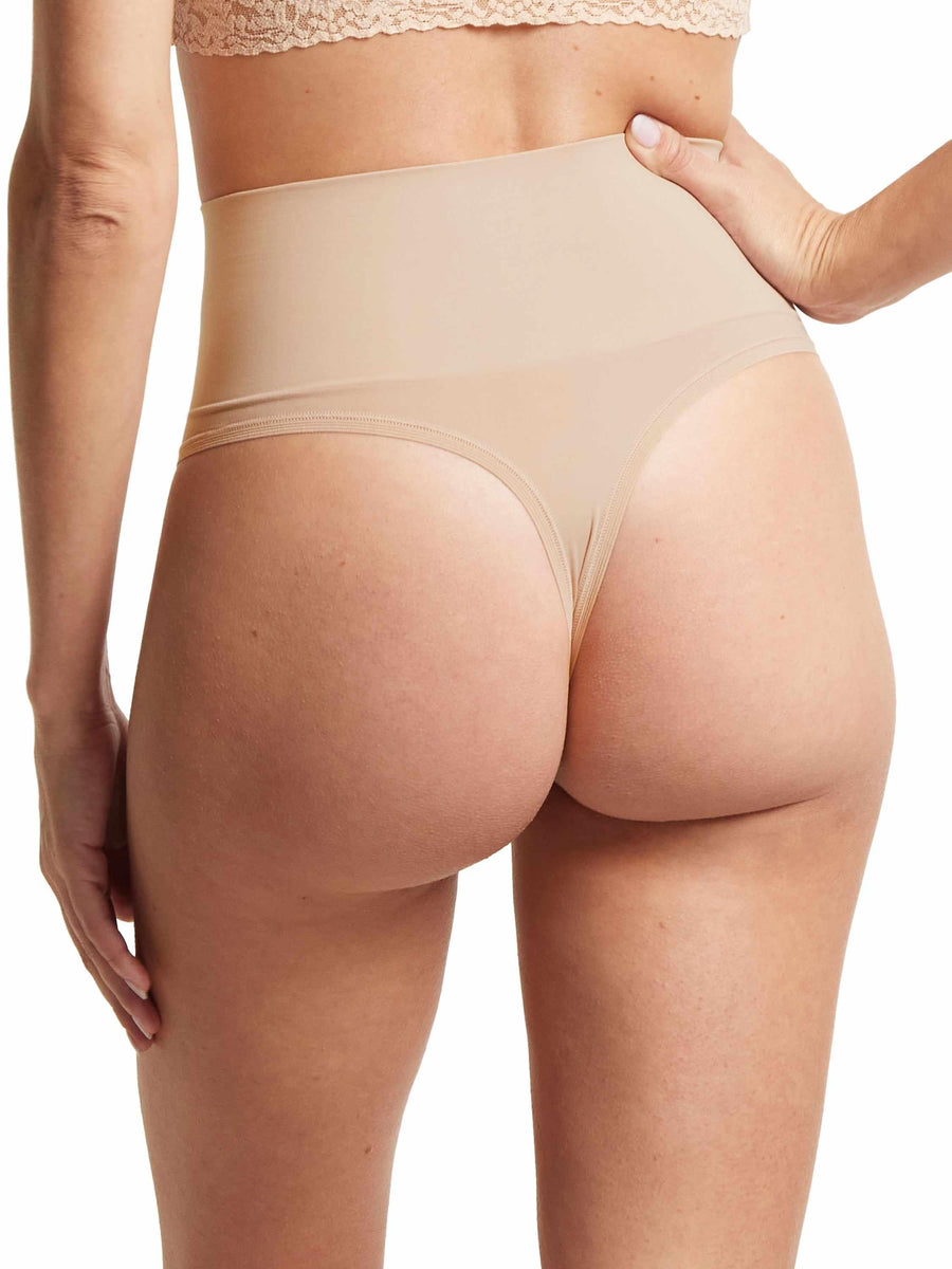 Chai HANKY PANKY BODY™ Seamless Midrise Thong - Back On-Model View | Hanky Panky