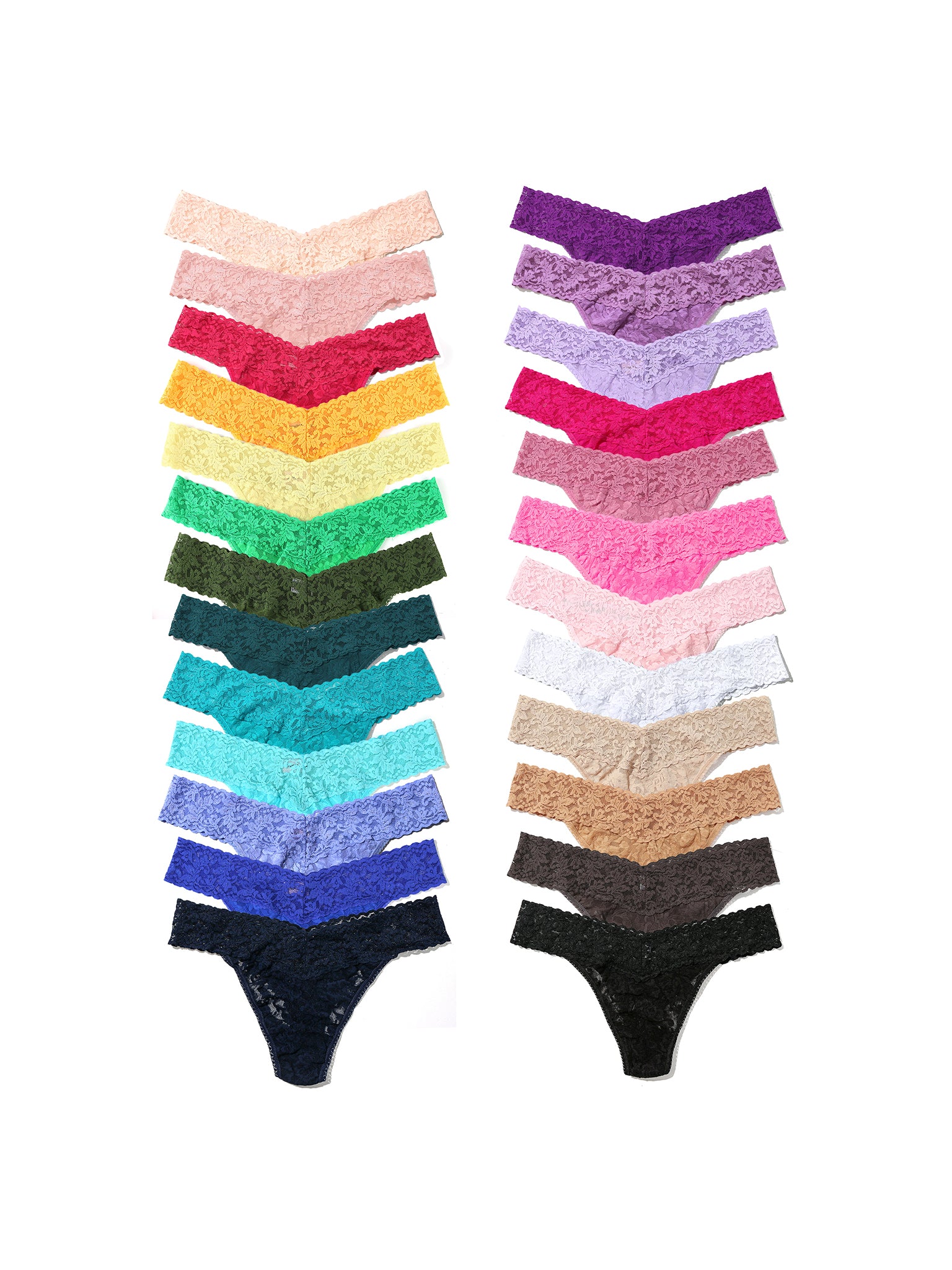 Thongs for Women Lace & Cotton Comfortable Thongs Hanky Panky(00)