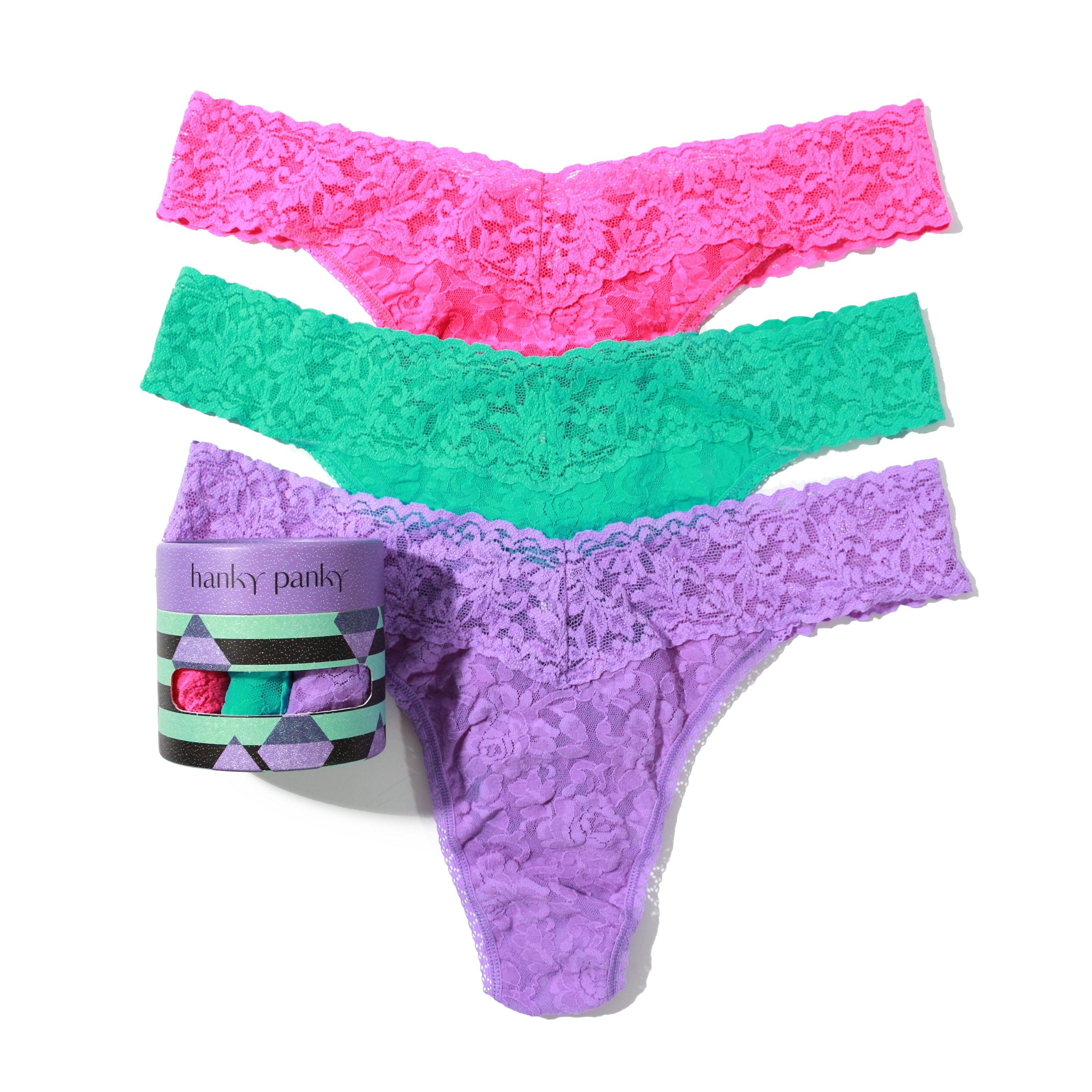 Holiday 3 Pack Signature Lace Original Rise Thongs Sale | PASSIONATE PINK/SEAFOAM BLUE/ELECTRIC ORCHID PURPLE / OS (4-14) Holiday 3 Pack Signature Lace Original Rise Thongs Sale | PASSIONATE PINK/SEAFOAM BLUE/ELECTRIC ORCHID PURPLE / OS (4-14)