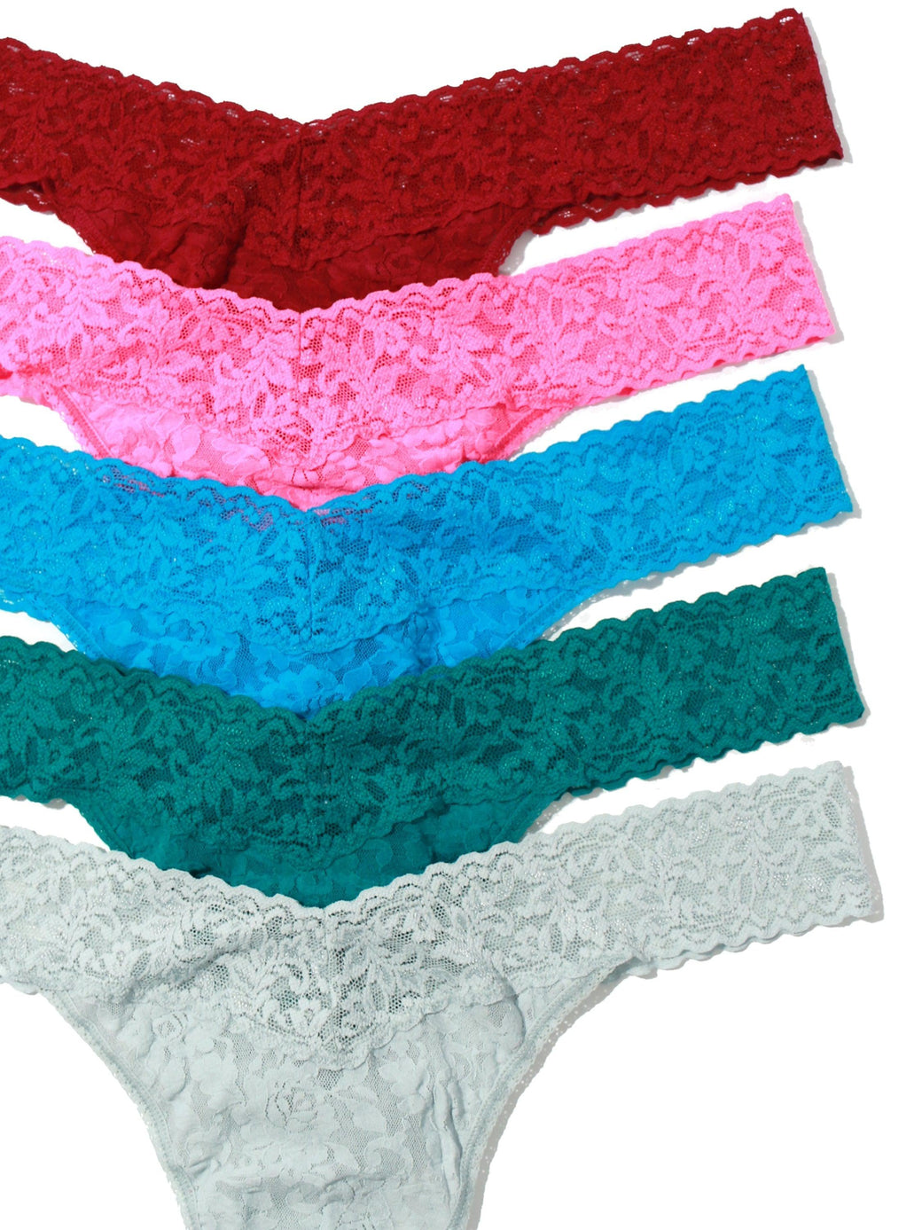 Holiday 5 Pack Plus Size Signature Lace Thongs Sale