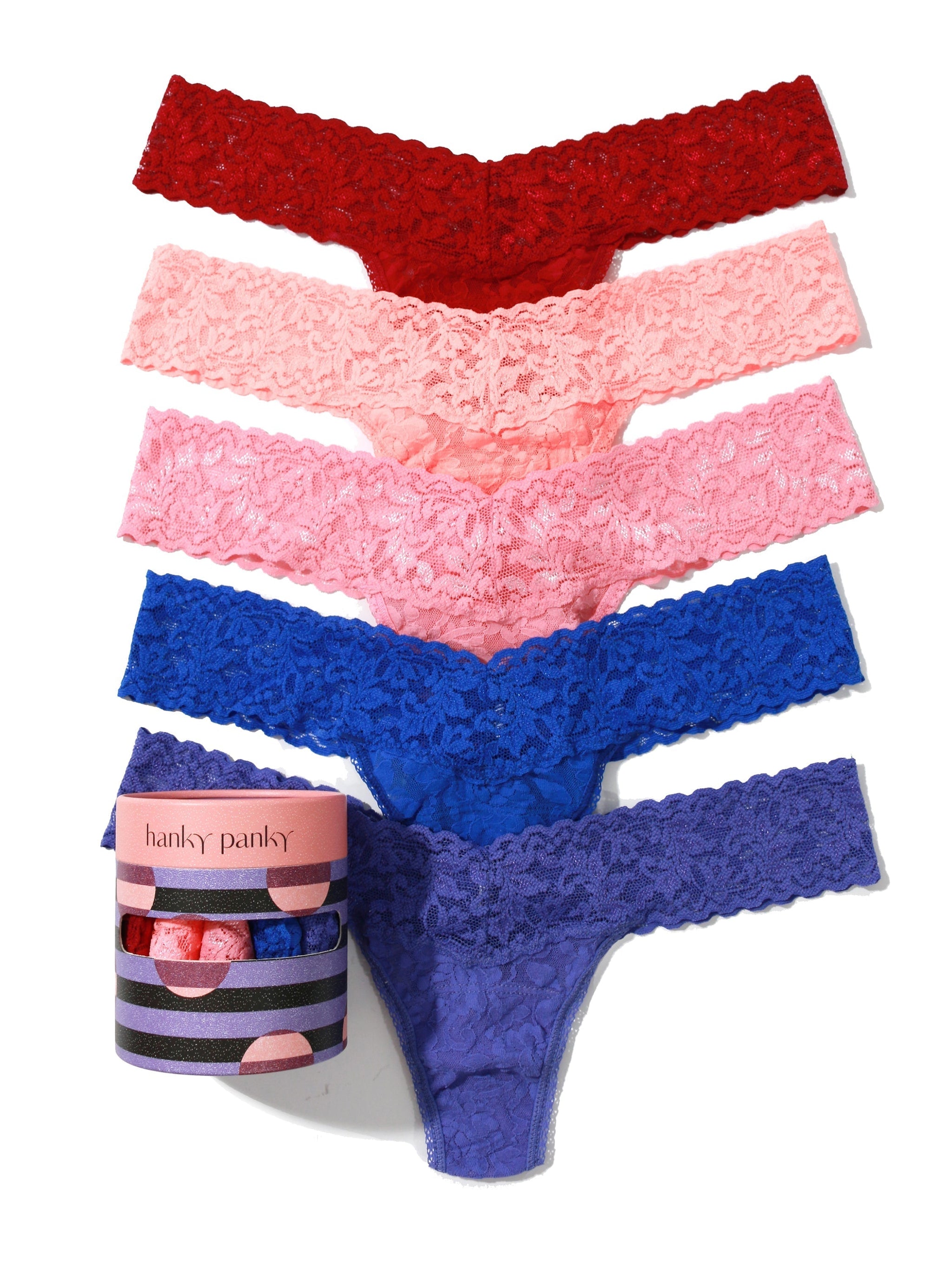 Holiday 5 Pack Signature Lace Low Rise Thongs