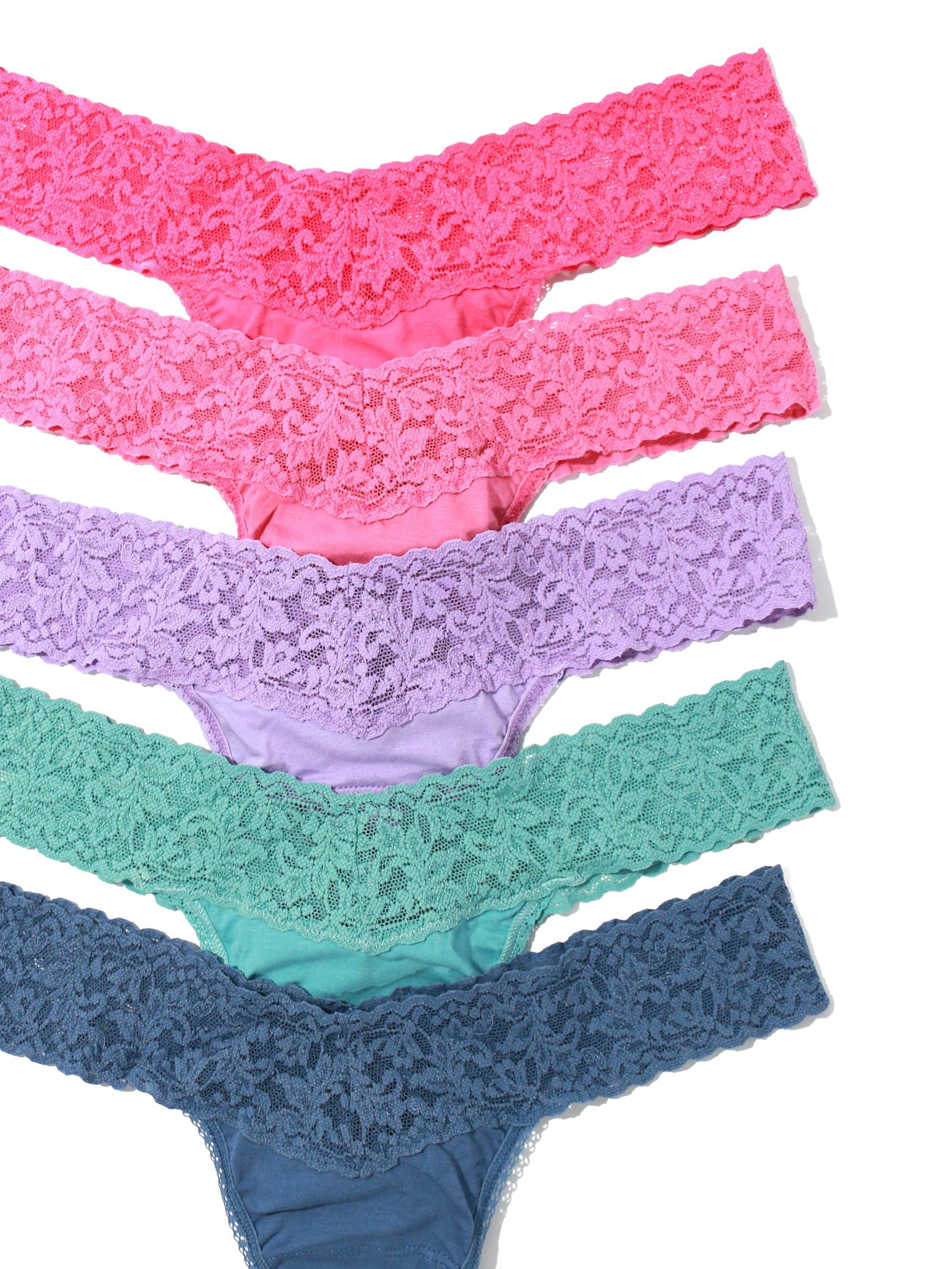 Holiday Cotton 5 Pack Low Rise Thongs