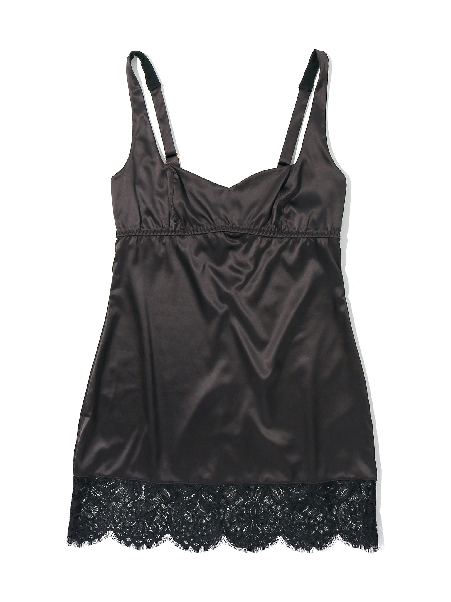 Hanky Panky - Womens Cindy Mini Slip Dress - Large / Black Hanky Panky - Womens Cindy Mini Slip Dress - Large / Black