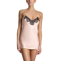 Lexi Wood X Hanky Panky Diane Silk Slip Dress Lexi Blush/Black Sale