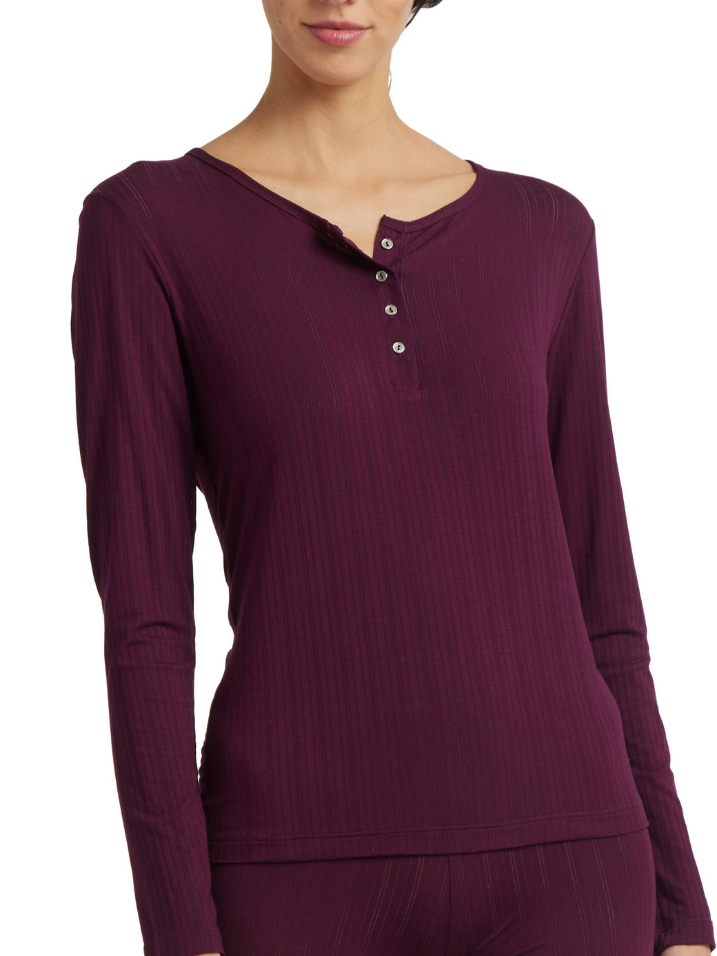 MellowLuxe™ Long Sleeve Top Dried Cherry Red Sale