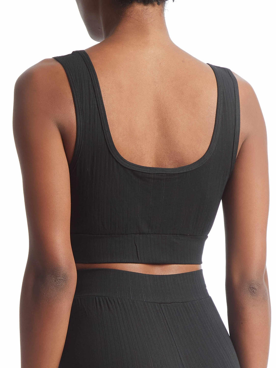 Black MellowLuxe™ Lounge Bralette - Back View On Model, No-Closure Design | Hanky Panky