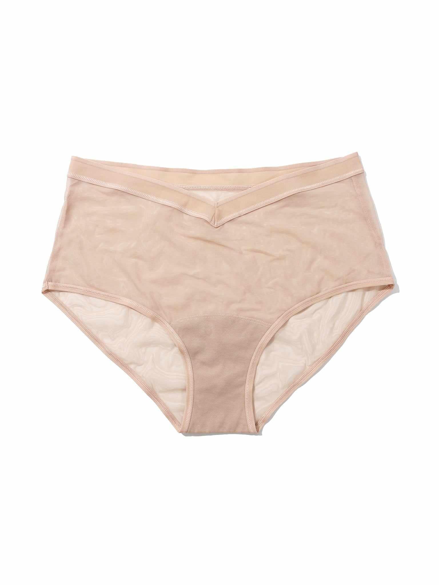 Chai Stretch Mesh Boyshort with V-Front & Soft Elastic Band - Flat Lay | Hanky Panky