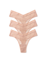 Mesh High Cut Thong 3 Pack Black Friday Sale