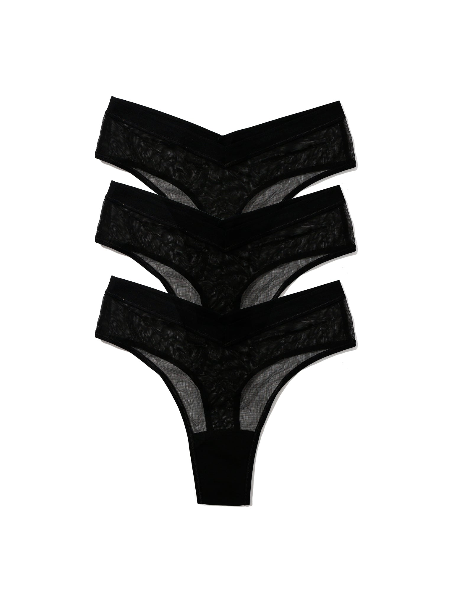 Mesh High Cut Thong 3 Pack Sale | Hanky Panky