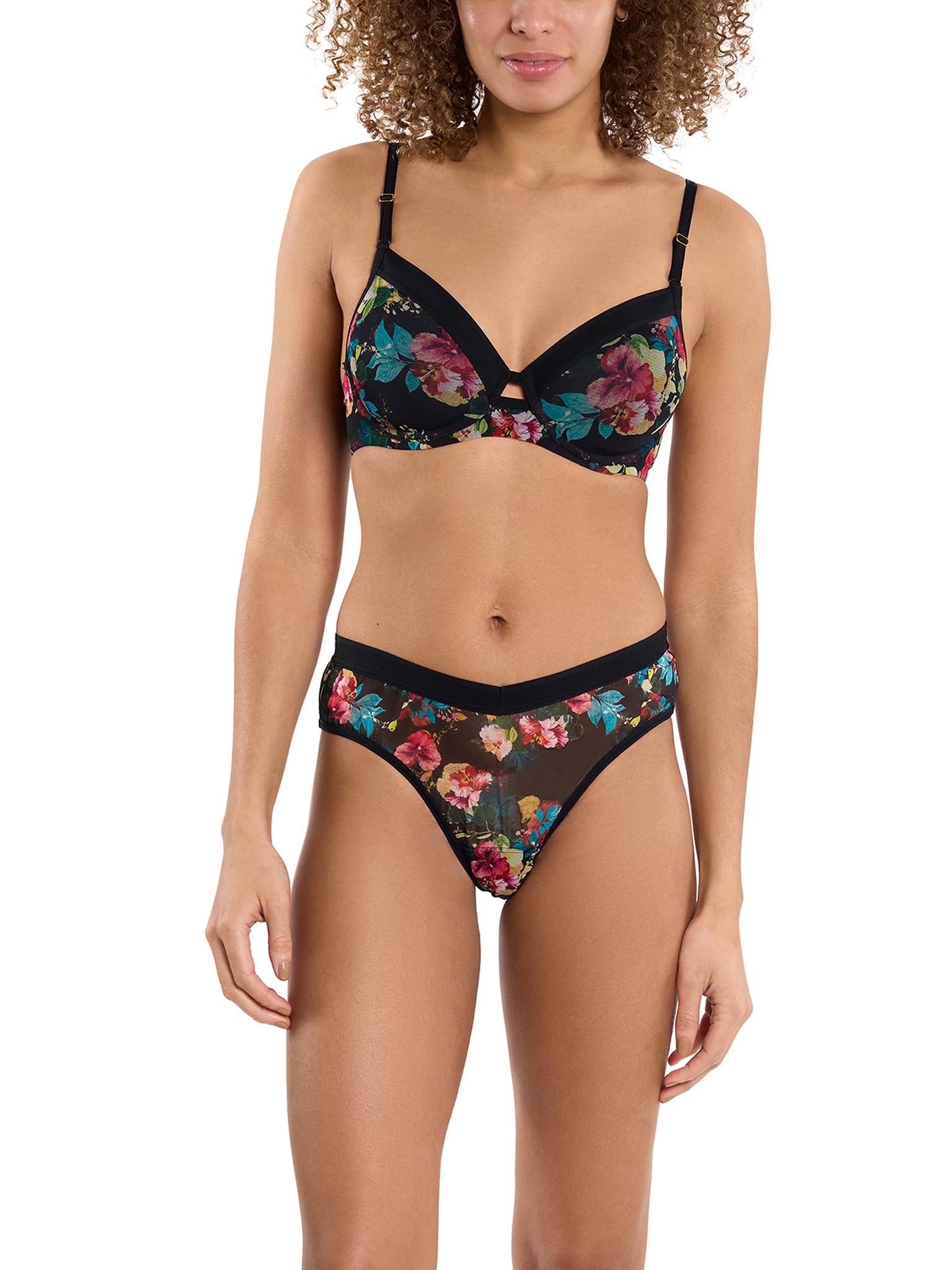 Mesh High Cut Thong Botanic Romantic