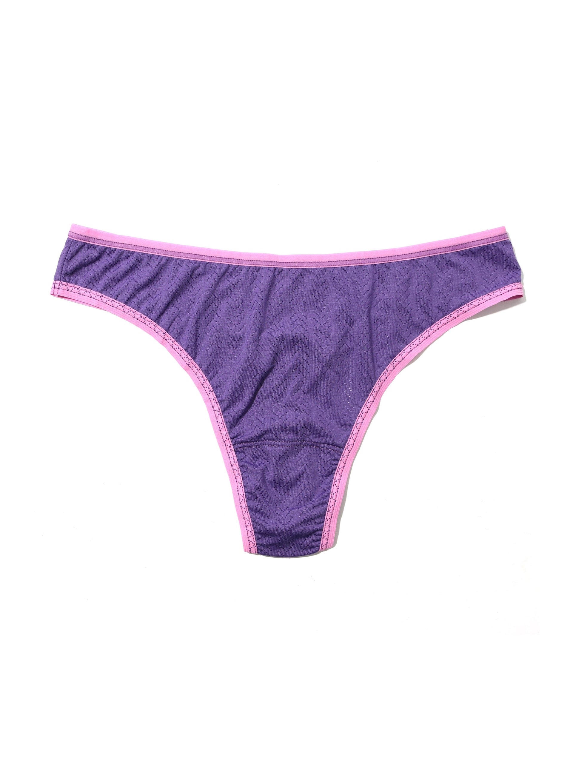 MoveCalm™ Natural Rise Thong Acai Berry Purple | Hanky Panky