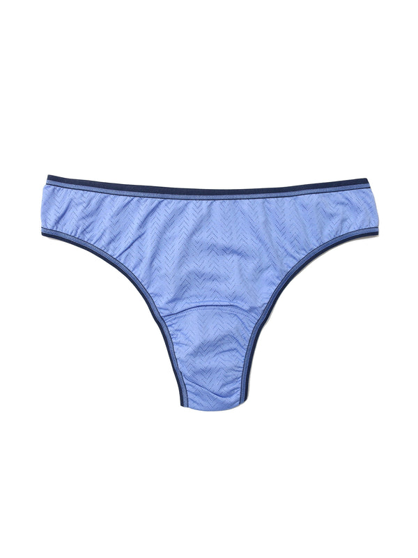 MoveCalm™ Natural Rise Thong Cool Water Blue/Bicoastal Blue