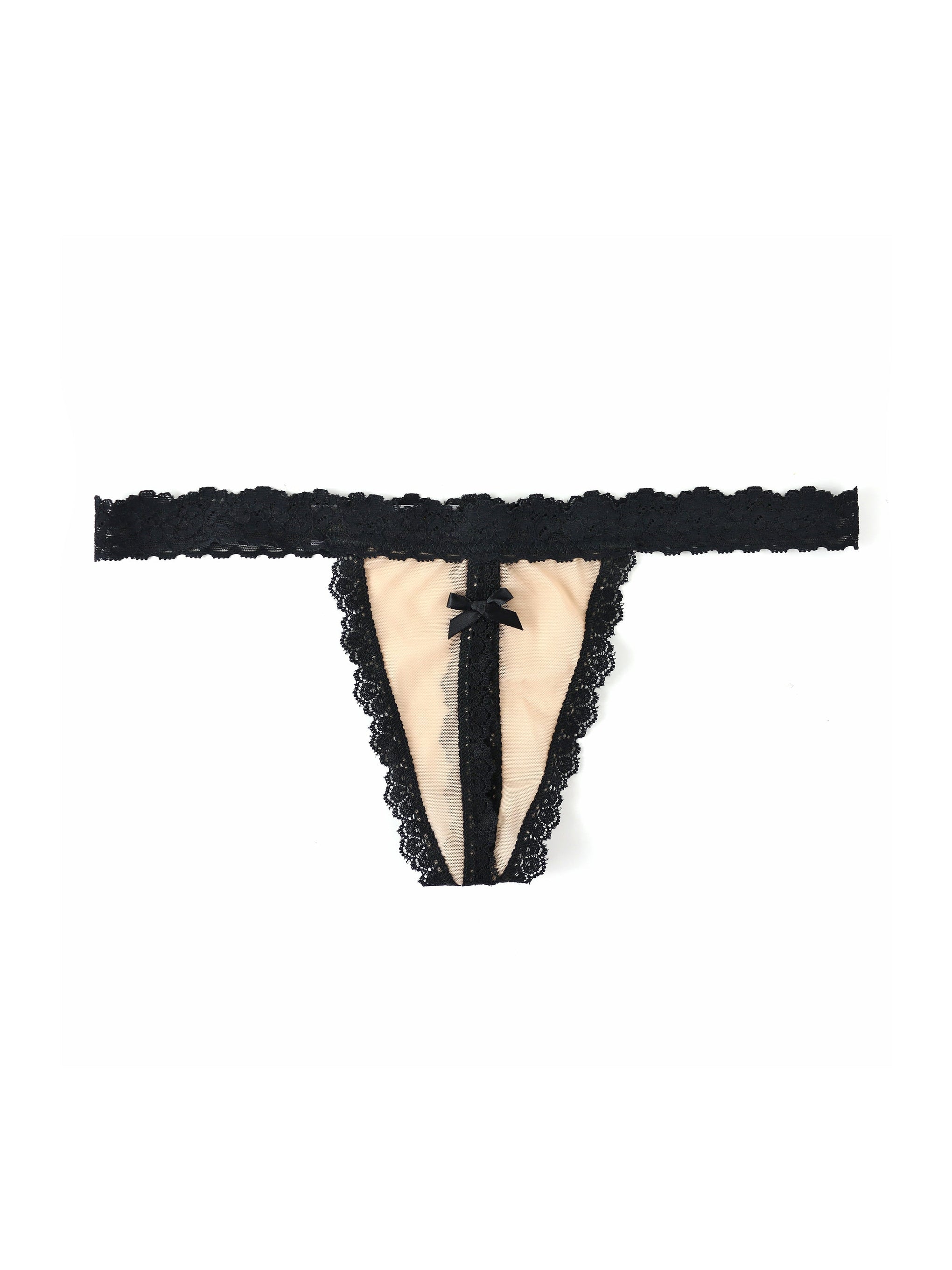 Nude Illusion Crotchless G-String