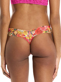 Petite Size Printed Signature Lace® Thong Floramania Pink Sale