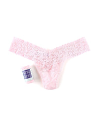 Petite Size Signature Lace Low Rise Thong-BLISS PINK-Hanky Panky