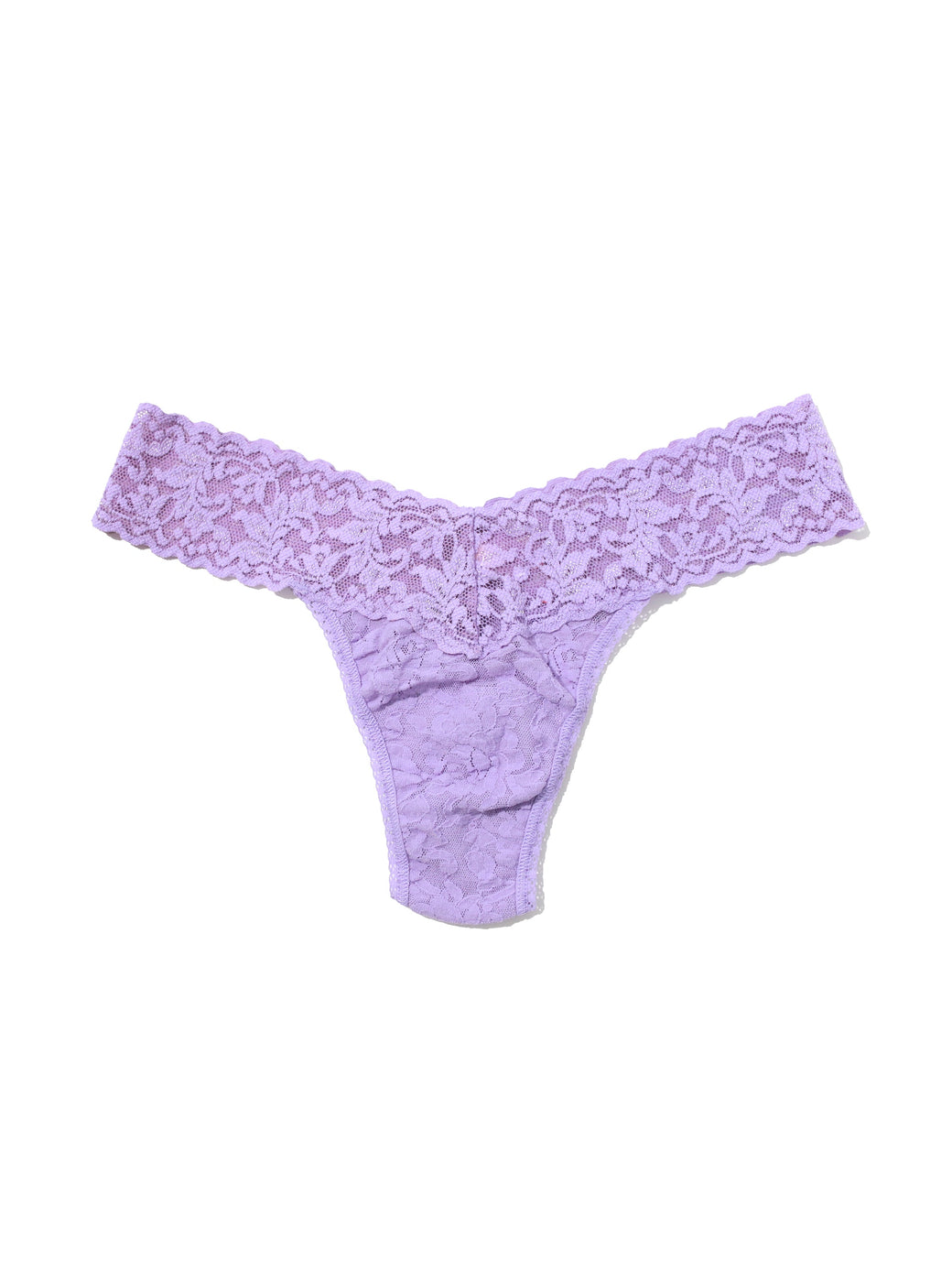 Petite Size Signature Lace Low Rise Thong Wisteria Purple