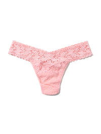 4911® Petite Size Signature Lace® Low Rise Thong Pretty In Peach Pink Sale