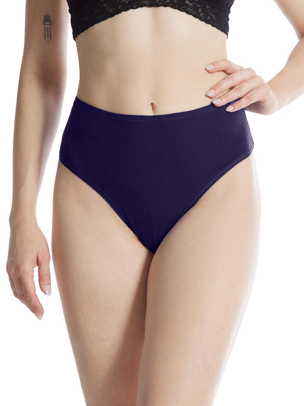 PlayStretch™ High Rise Thong Concord Purple