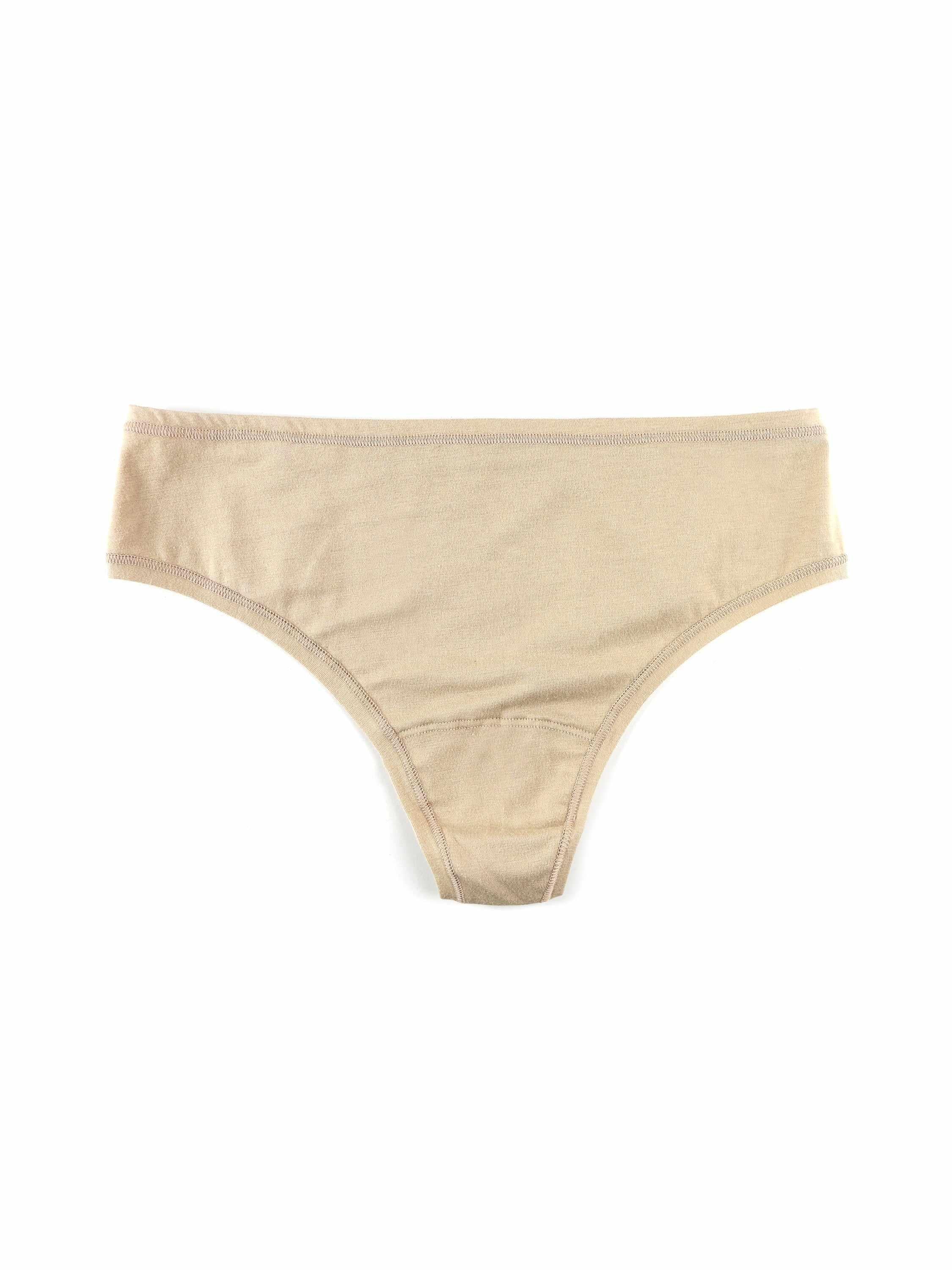 Chai PlayStretch™ Natural Rise Thong - Flat Lay Front View | Hanky Panky