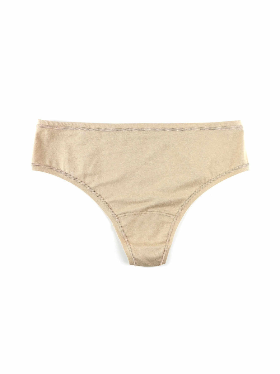 Chai PlayStretch™ Natural Rise Thong - Flat Lay Front View | Hanky Panky