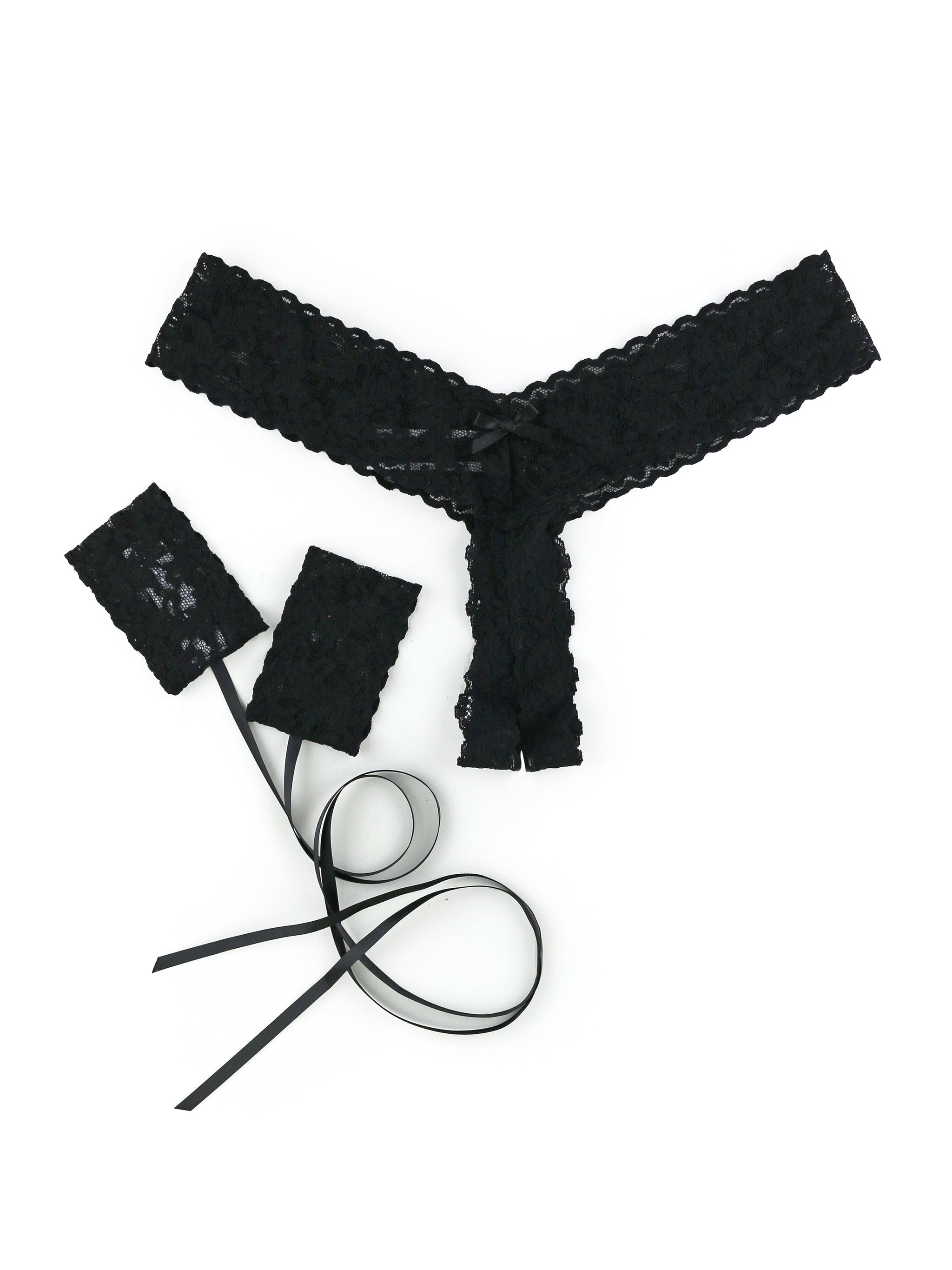 Plus Size All Tied Up Crotchless Thong and Handcuffs Pack Sale
