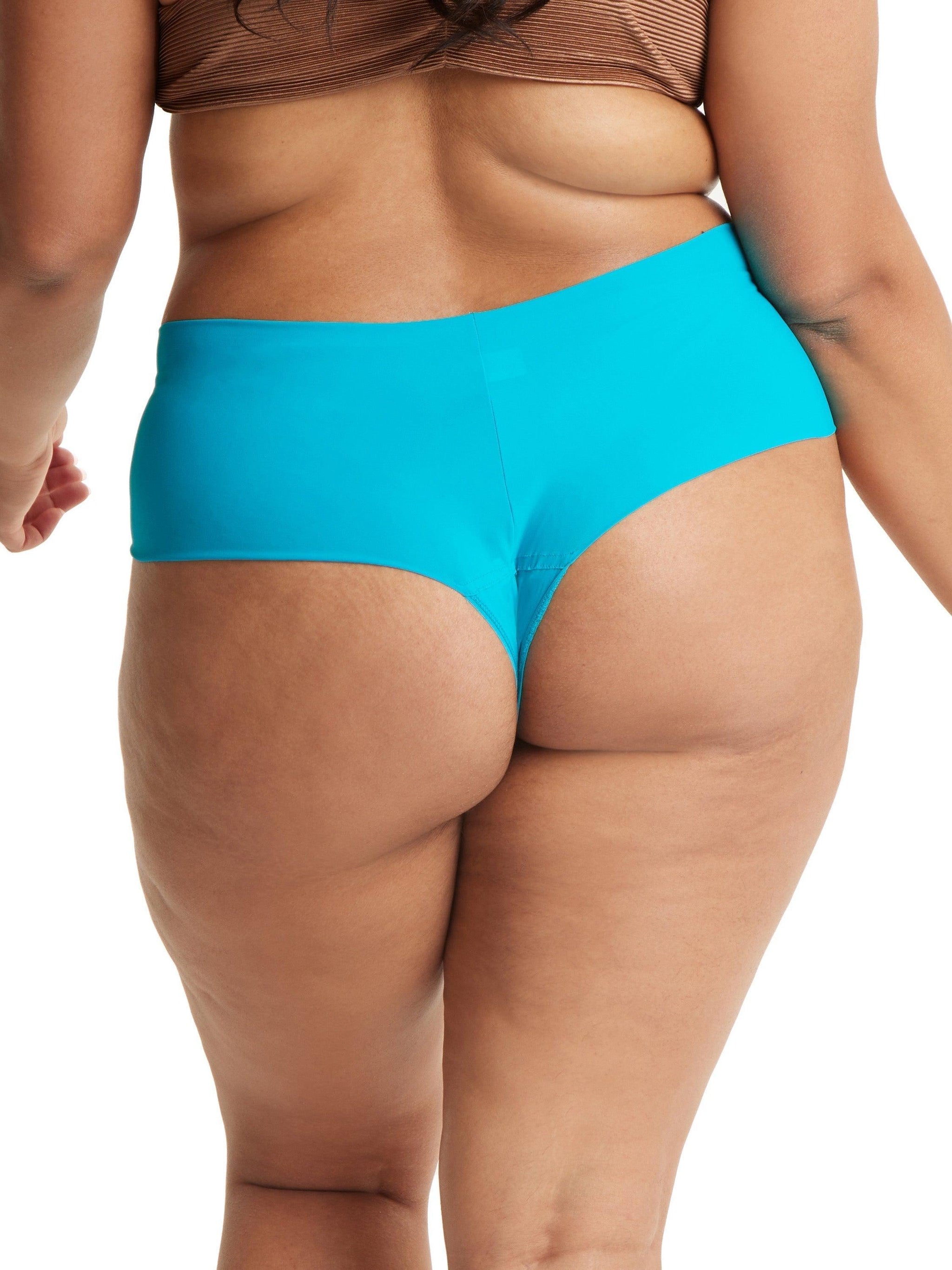 Plus Size BreatheSoft™ High Rise Thong Exclusive Pacific Blue