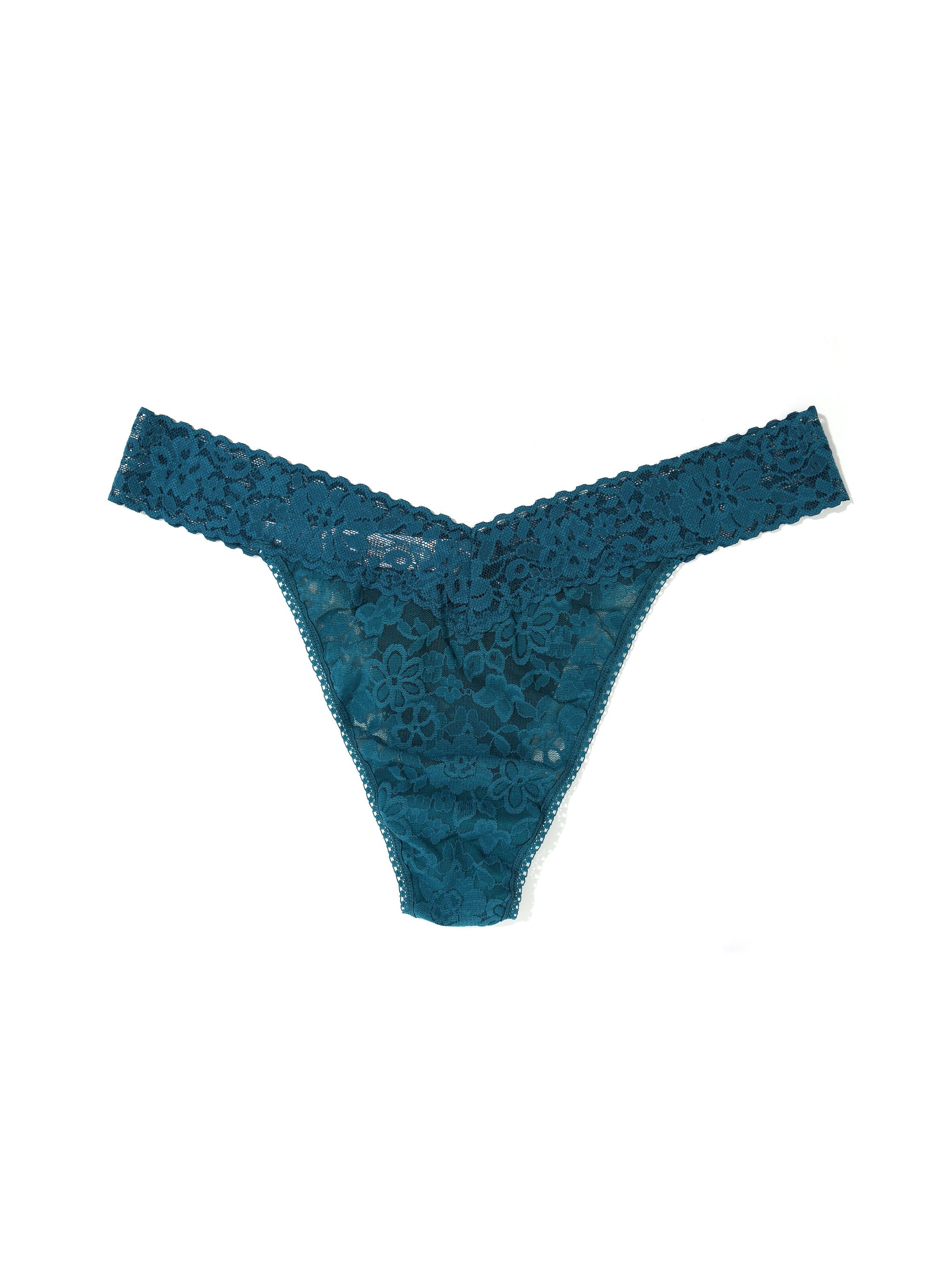 Plus Size Daily Lace™ Original Rise Thong Exclusive Earth Dance Green Sale