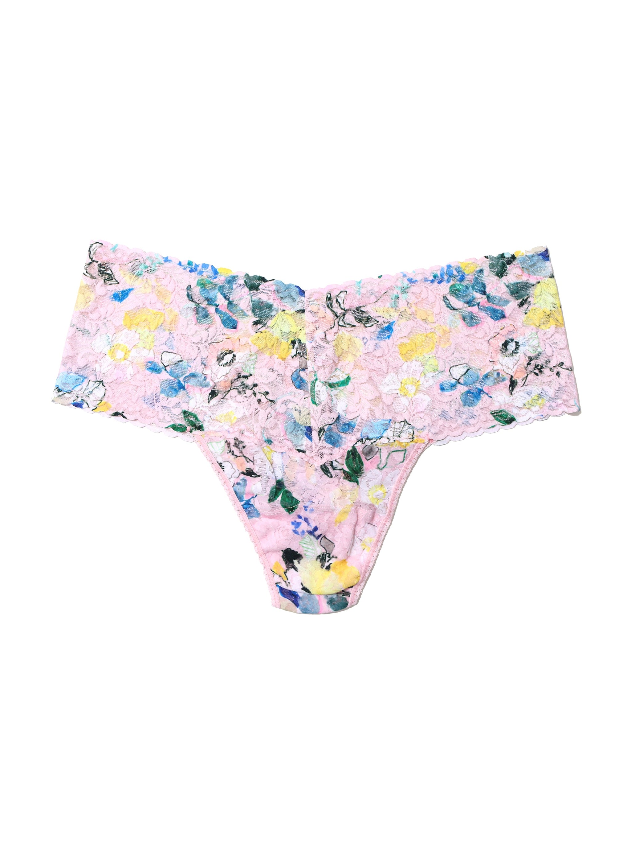 Plus Size Printed Retro Lace Thong Cannes You Believe It