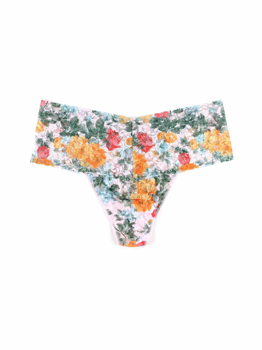 Plus Size Printed Retro Lace Thong Lost Promises Sale