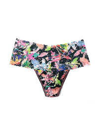 Plus Size Printed Retro Lace Thong Unapologetic
