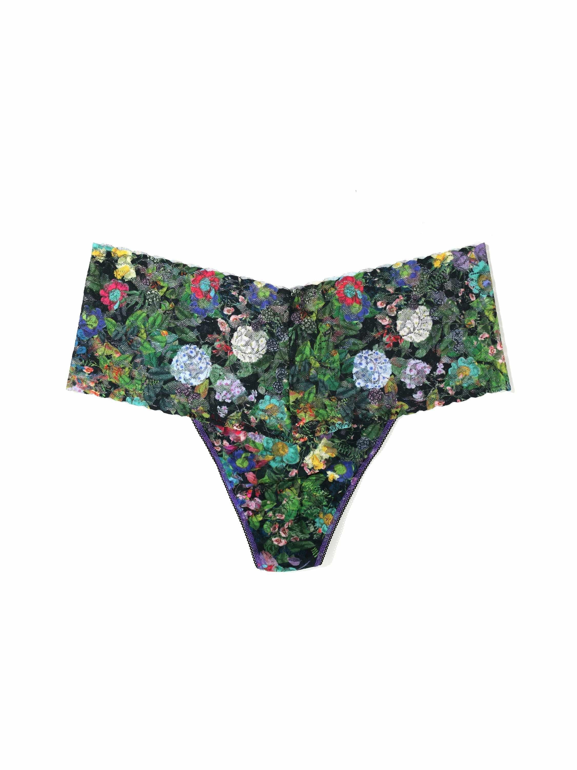 Plus Size Printed Retro Lace Thong Voices On The Veranda Sale