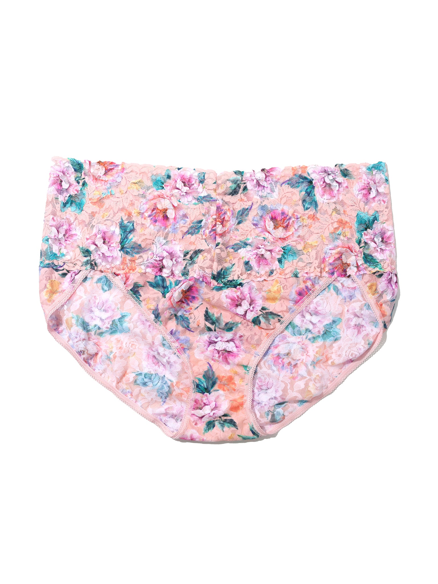 Plus Size Printed Retro Lace V-Kini Buy Myself Flowers Sale