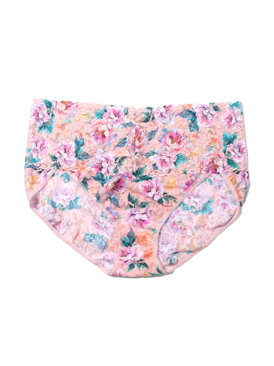 Plus Size Printed Retro Lace V-Kini Buy Myself Flowers Sale