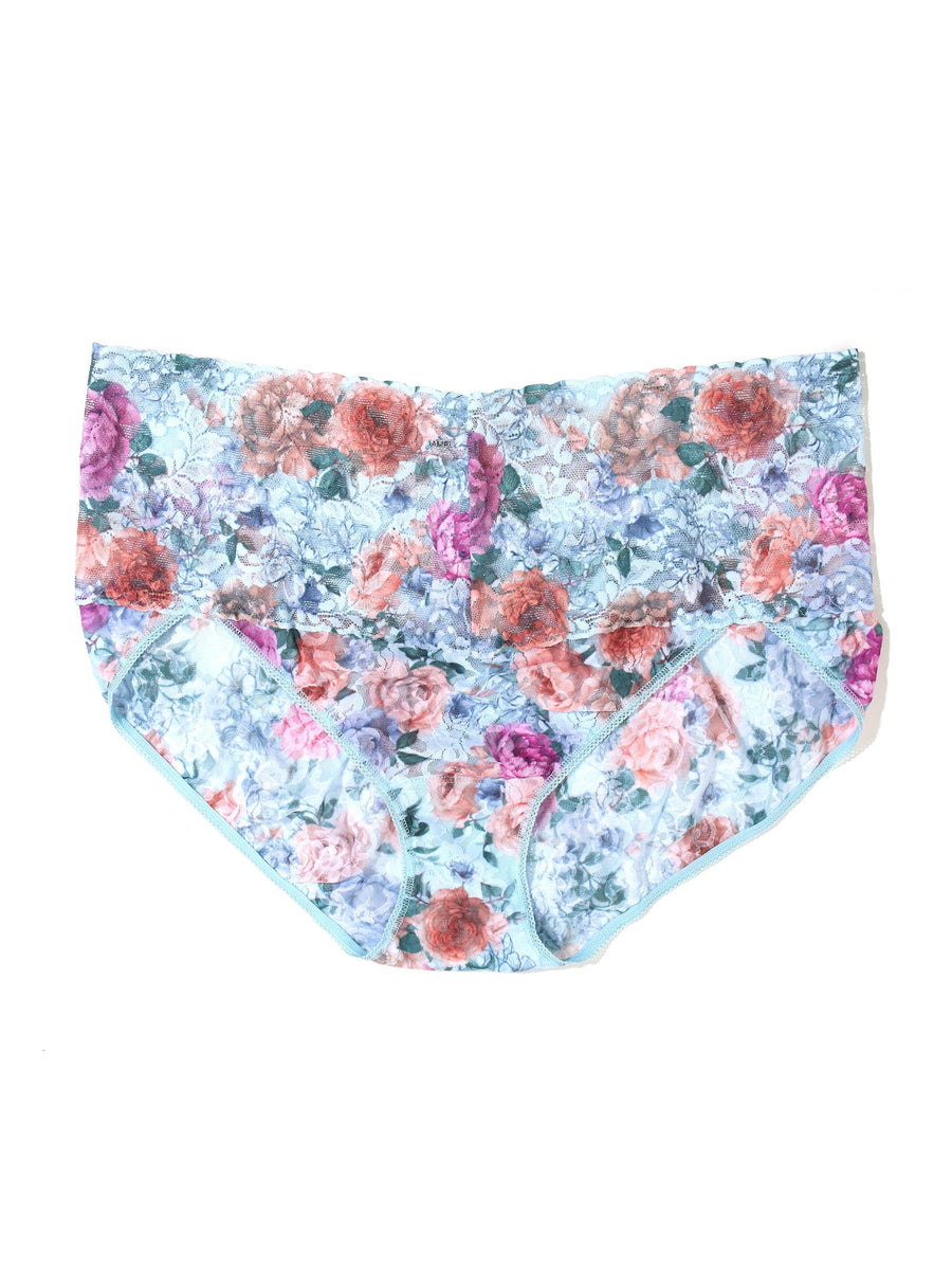 Plus Size Printed Retro Lace V-kini  Tea For Two Sale
