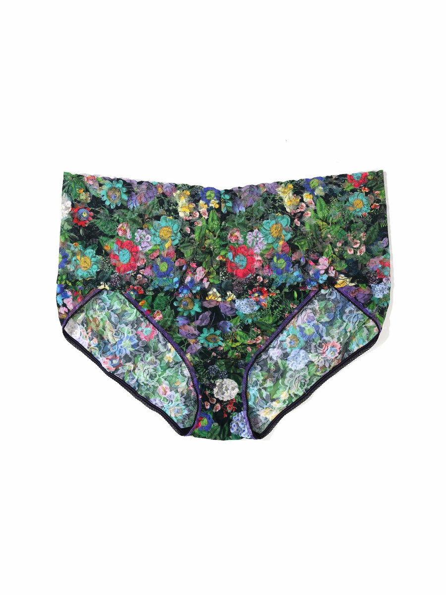 Plus Size Printed Retro Lace V-kini  Voices On The Veranda Sale