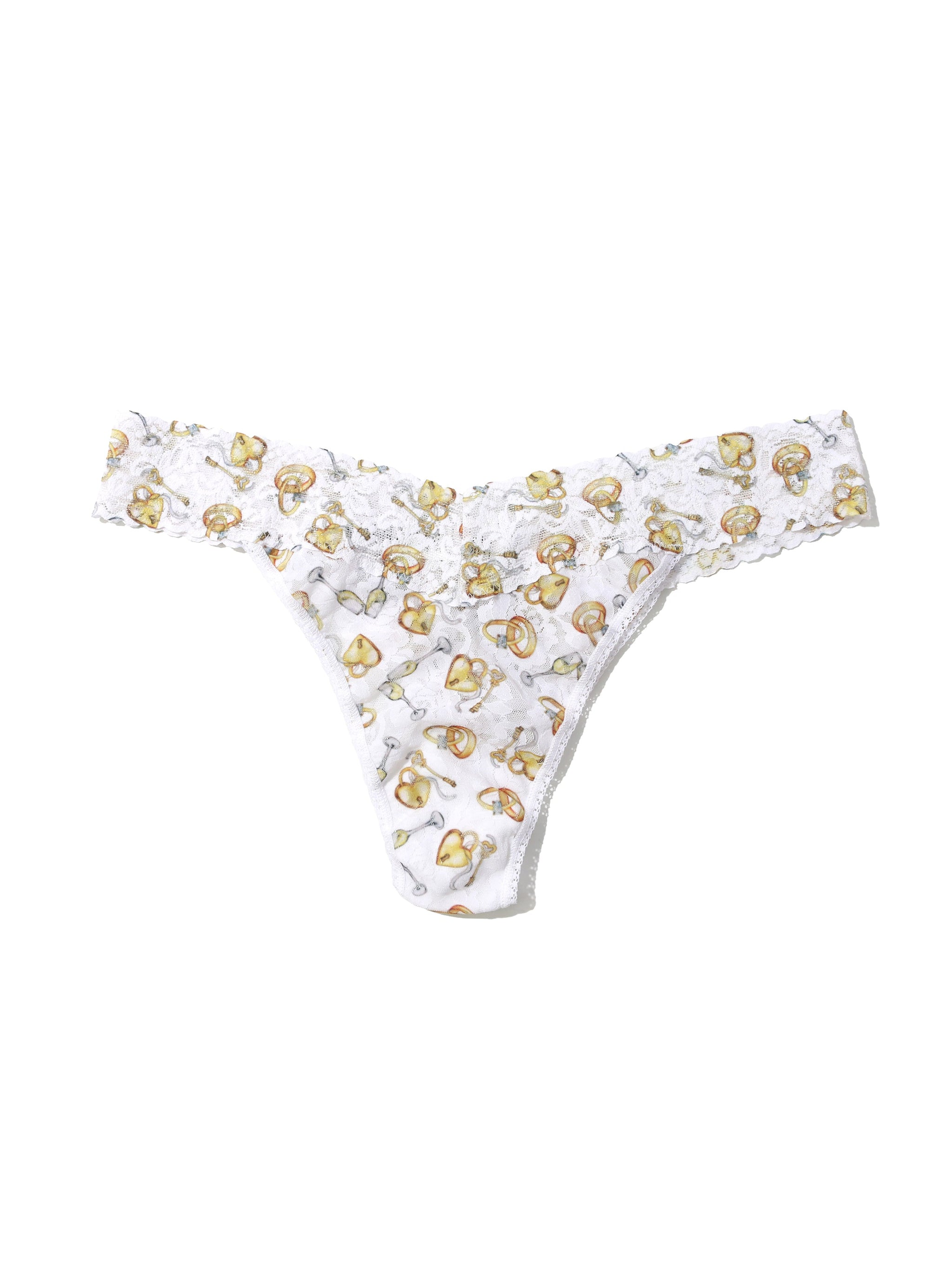 Plus Size Printed Signature Lace Thong Forever Gold