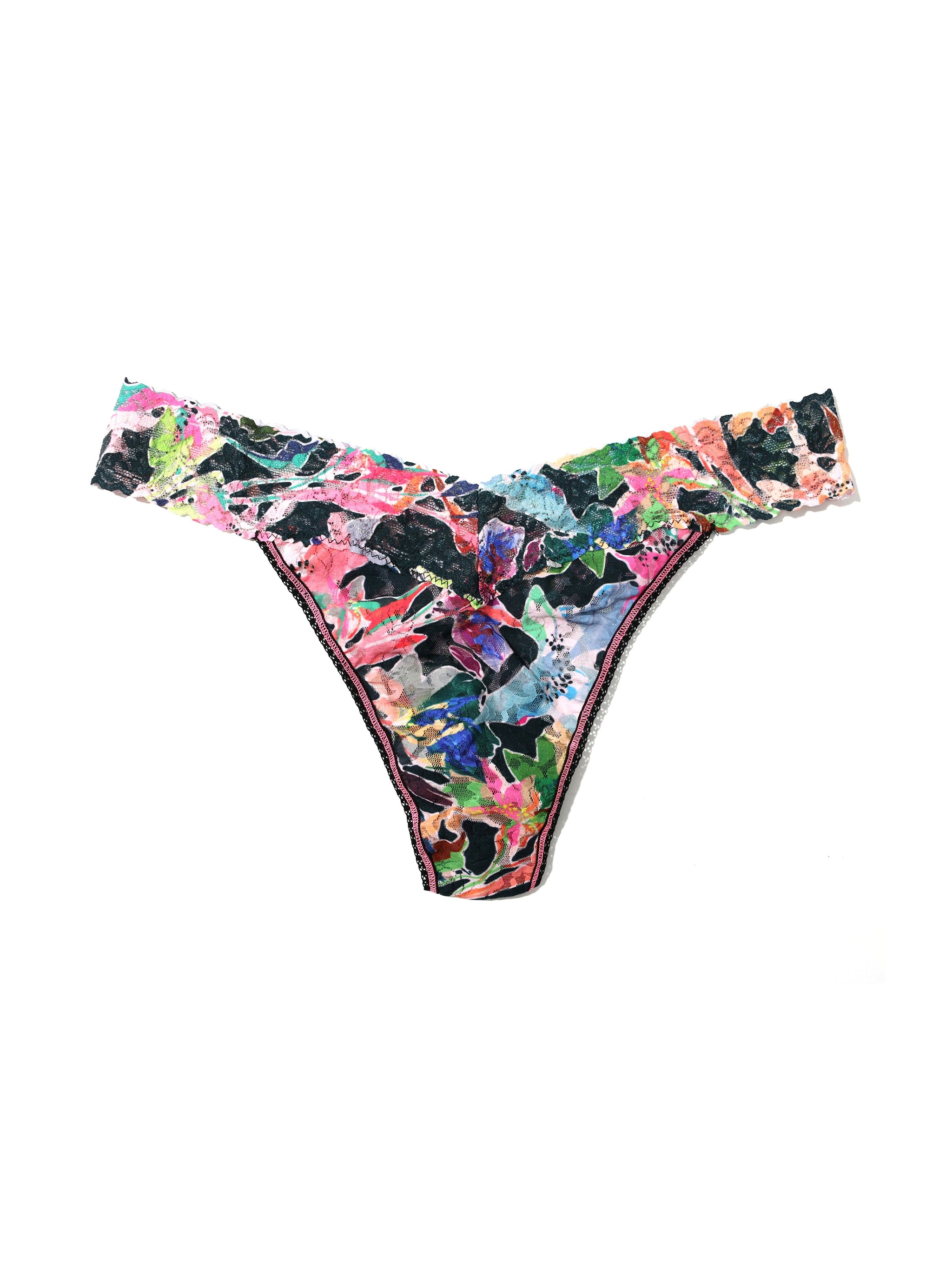 Plus Size Printed Signature Lace Thong Unapologetic