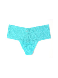 Plus Size Retro Lace Thong Aquatic Blue Sale
