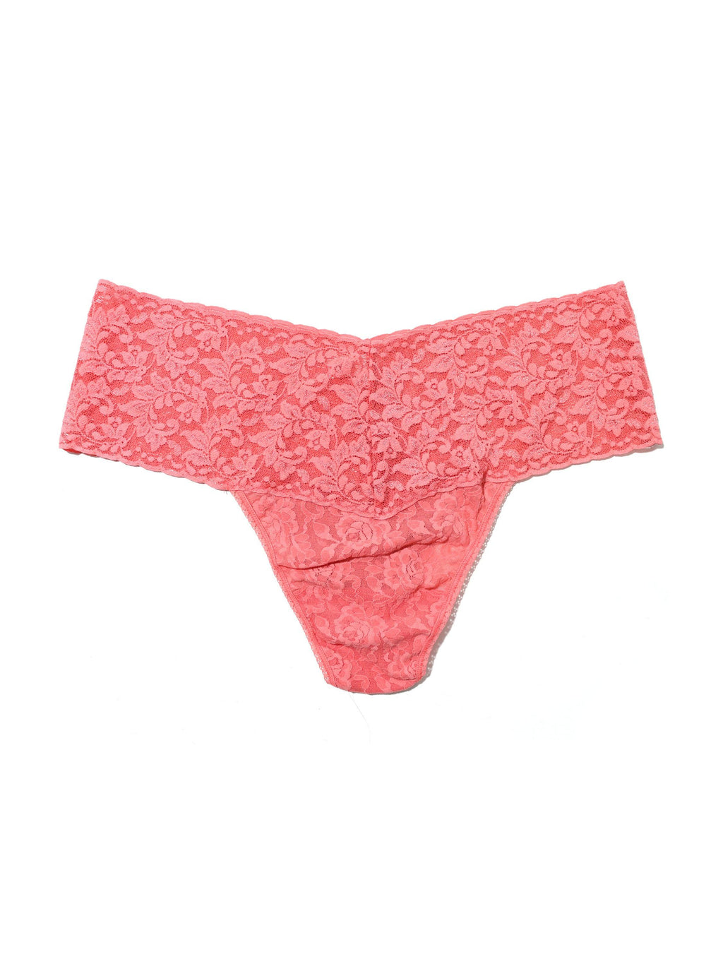 Plus Size Retro Lace Thong Guava Pink | Hanky Panky