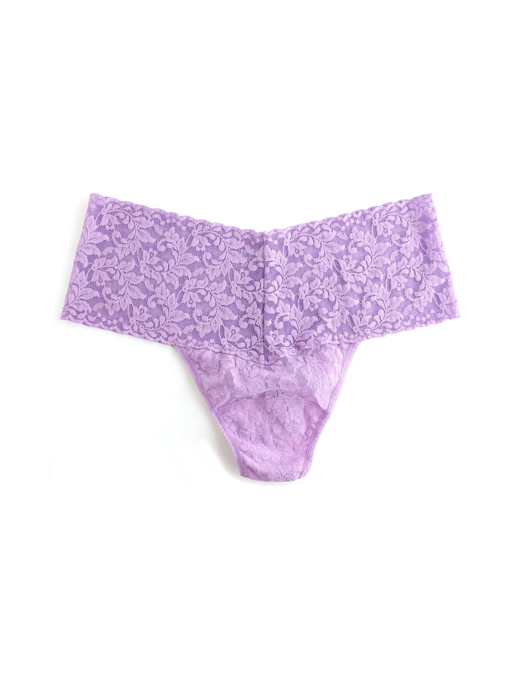 Plus Size Retro Lace Thong Lavender Sachet Purple