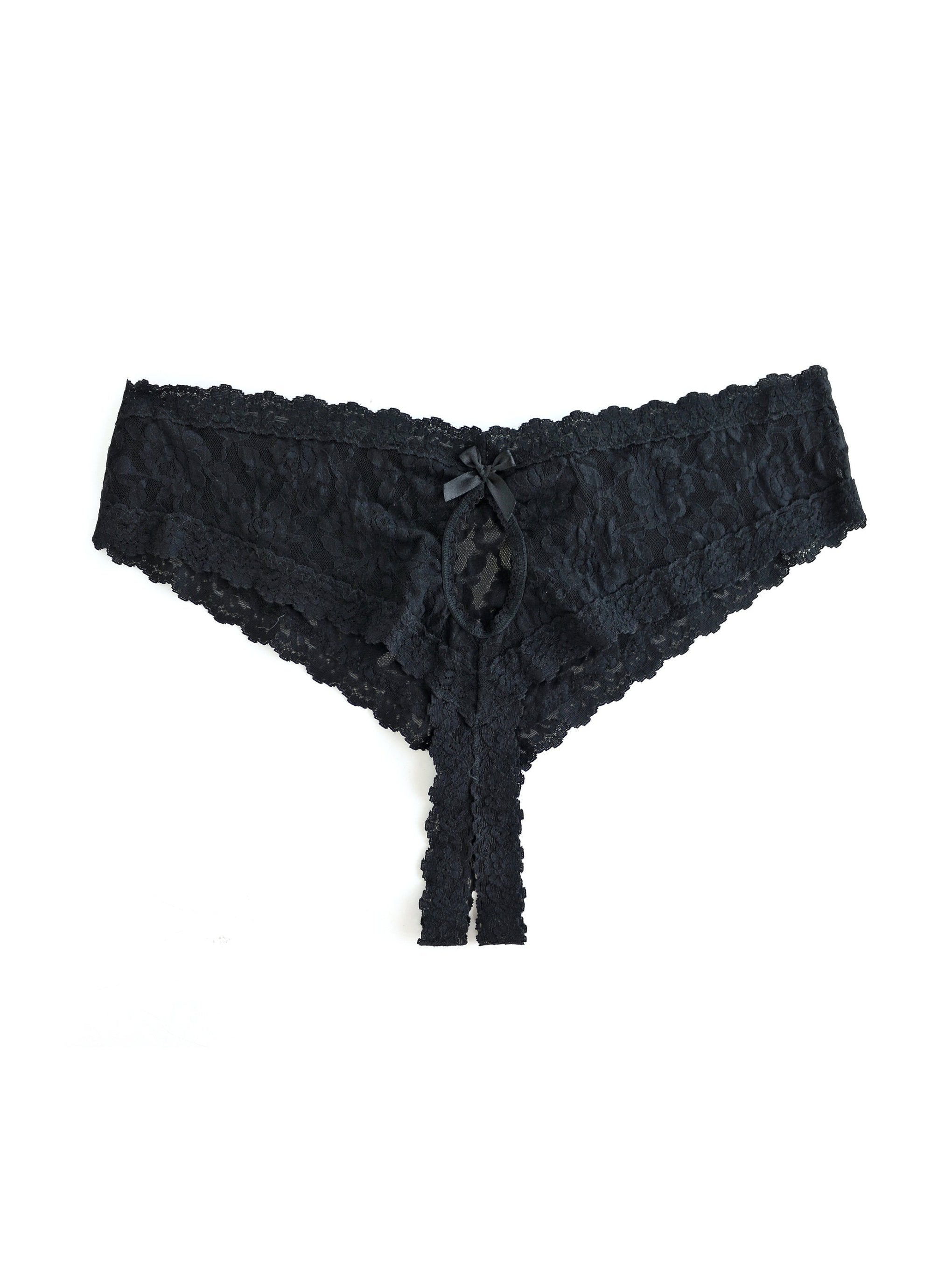 Plus Size Signature Lace Crotchless Cheeky Hipster