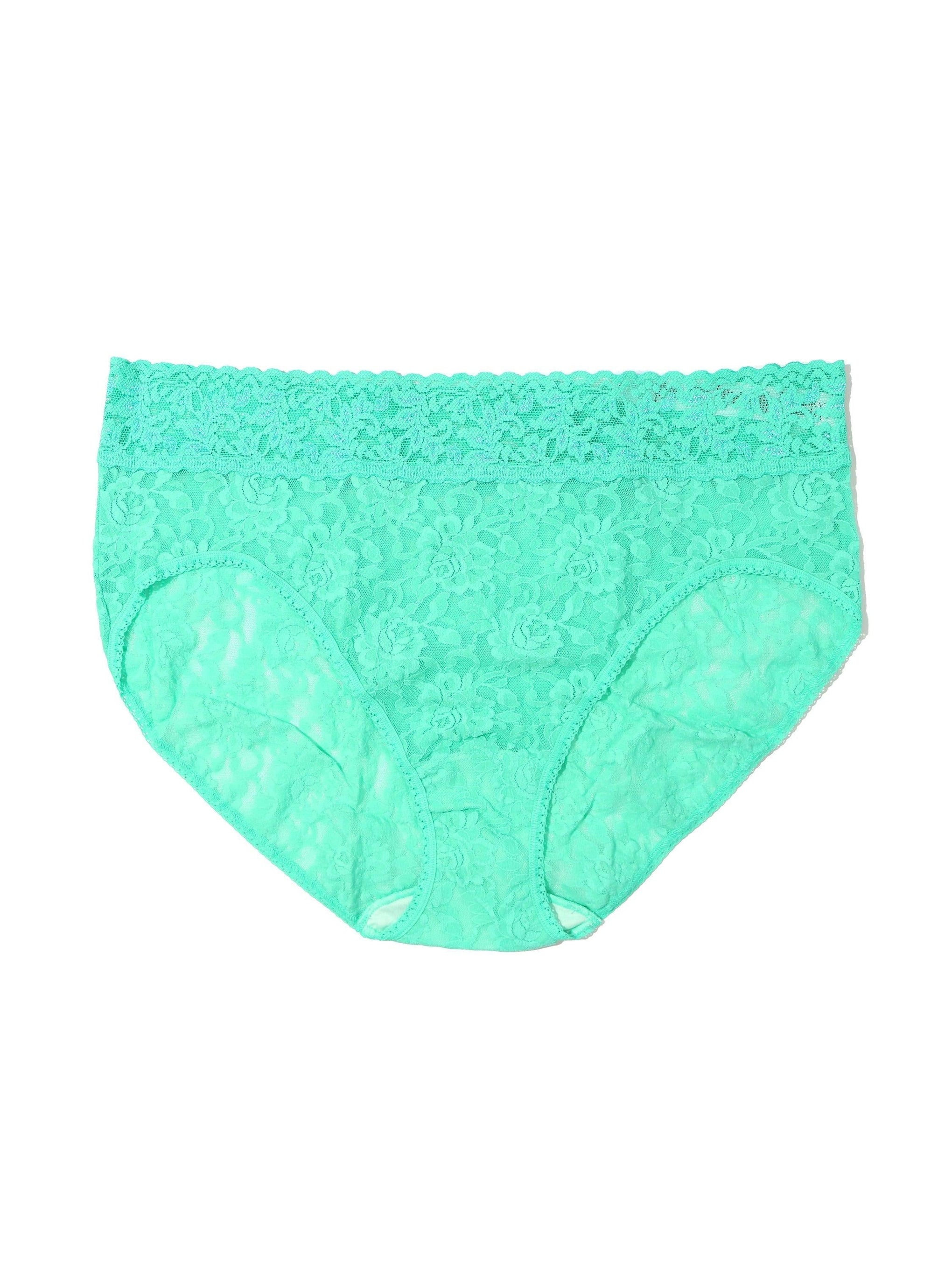 Plus Size Signature Lace French Brief Agave Green