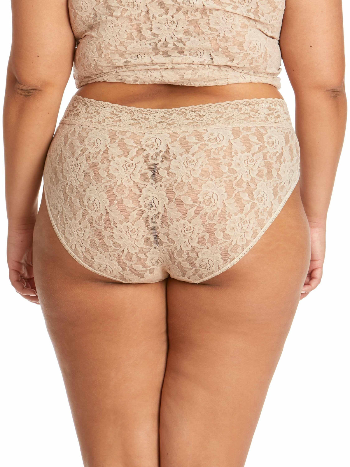 Chai Plus Size Signature Lace® French Brief - Back View, Full Coverage Stretch Lace Panty | Hanky Panky