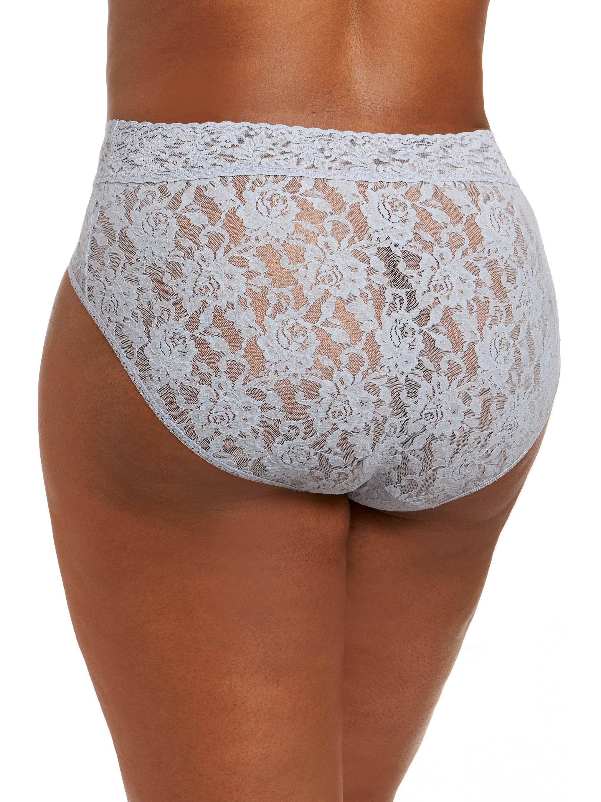 Plus Size Signature Lace French Brief Shining Armor Grey