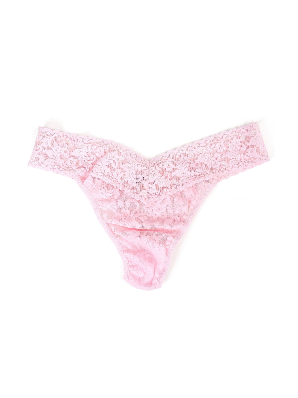 Plus Size Signature Lace Original Rise Thong Bliss Pink